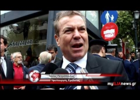 Πύργος: Ο Υφ.Εργασίας Τάσος Πετρόπουλος μετά της παρέλαση της 28ης Οκτωβρίου 2016 - myilianews.gr