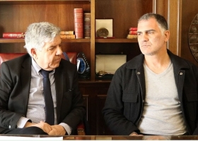 Συνέντευξη τύπου του Δημάρχου Πύργου κ  Γαβριήλ Λιατσή και του Αντιδημάρχου κ  Παντελεήμων Αθανασόπο